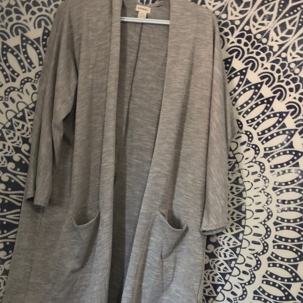 Donni ribbed sweater coat